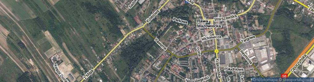 Zdjęcie satelitarne Faworna ul.